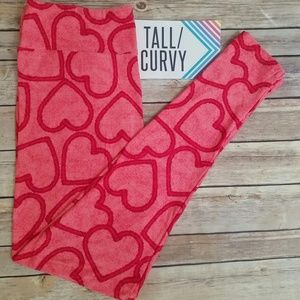 Lularoe Valentine’s Leggings Hearts TC